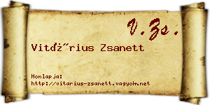 Vitárius Zsanett névjegykártya