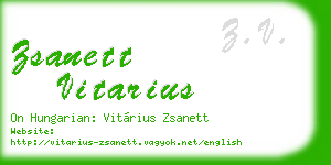 zsanett vitarius business card